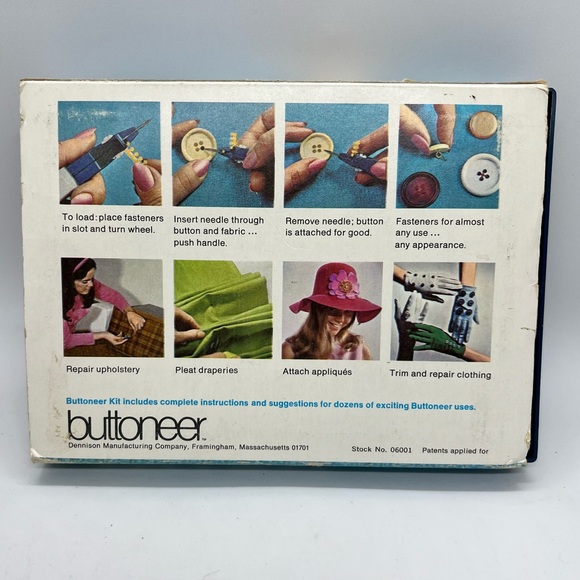 Buttoneer Kit Vintage Button Attacher - Picture 2 of 4